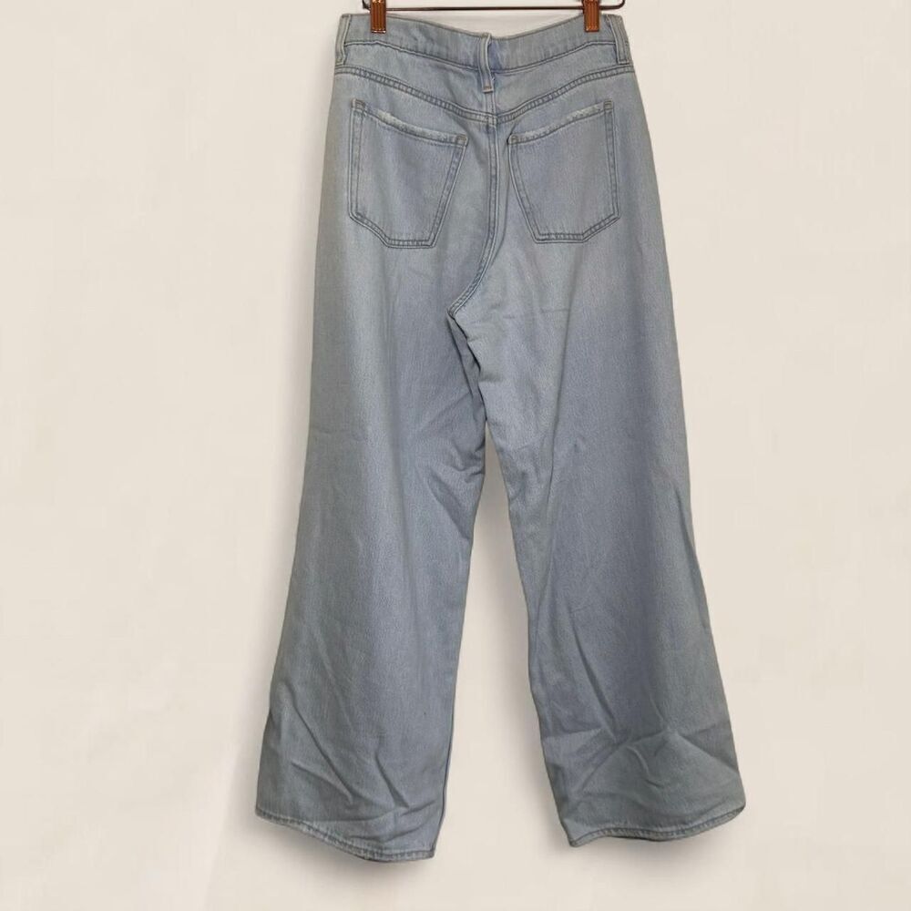 Old Navy light wash Mid rise Baggy Wide Leg "Maria Destroy" jeans | size 2 - Picture 4 of 8